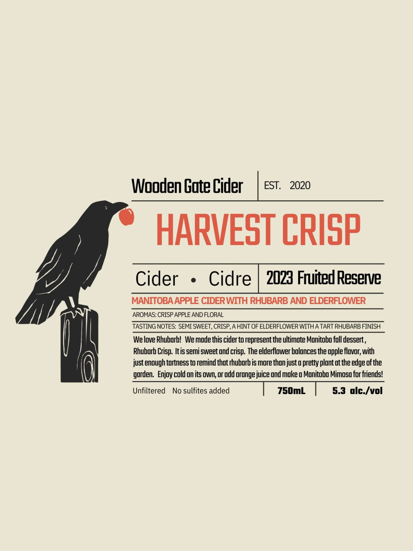 Harvest Crisp Rhubarb/ Elderflower